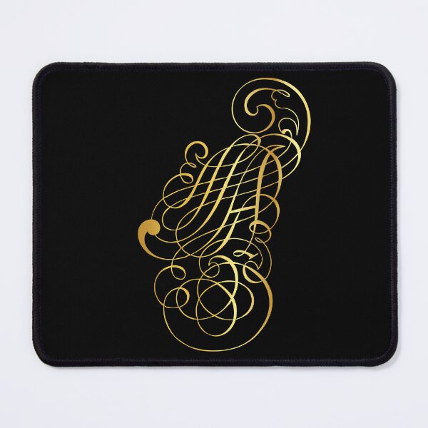Item preview, Ornamental Letter A, Golden Monogram, Gold Monogram Ornament designed and sold by PROMEN Creativity.