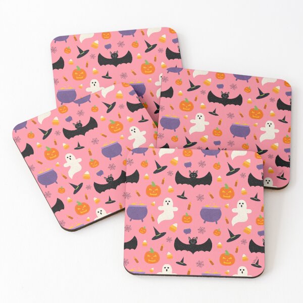 Item preview, Halloween Pattern Pink  designed and sold by Pink Brush Studio.