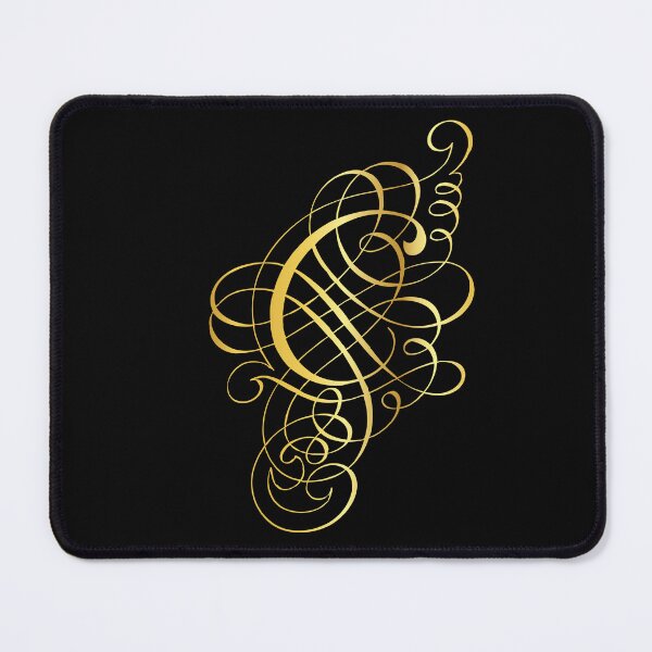 Item preview, Ornamental Letter C, Golden Monogram, Gold Monogram Ornament designed and sold by PROMEN Creativity.