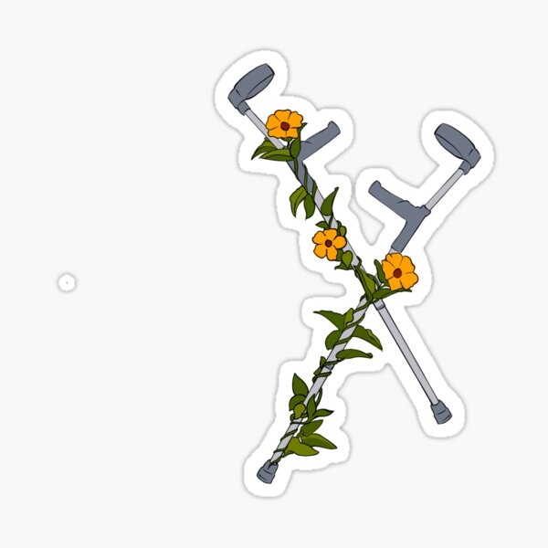 Item preview, Forearm Crutches Growing Flowers designed and sold by nicktheghost.