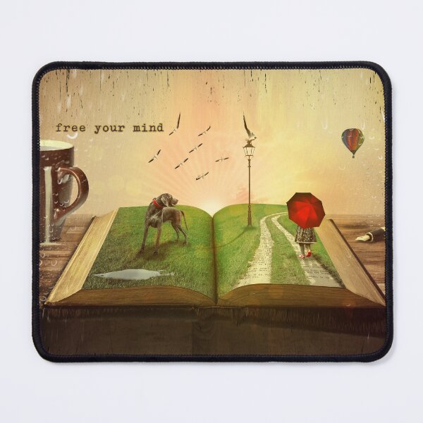 Item preview, Book lover - FREE YOUR MIND - reading is fun - one more chapter - SPARK your imagination - designed and sold by originalsusie.