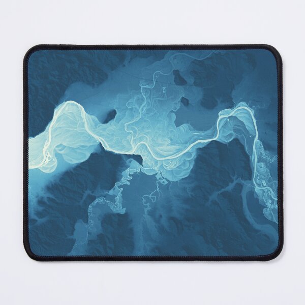 Item preview, Willamette Channels 10-year Anniversary—Powder Blue with subtle shaded relief designed and sold by GeoCoe.