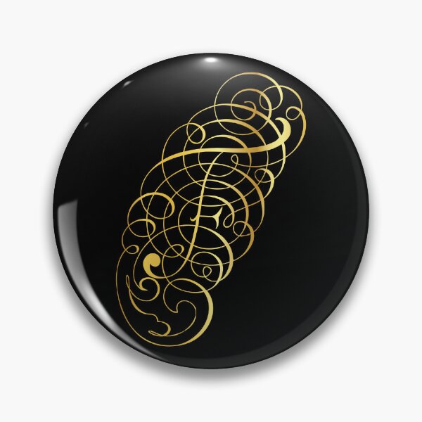 Item preview, Ornamental Letter F, Golden Monogram, Gold Monogram Ornament designed and sold by PROMEN Creativity.