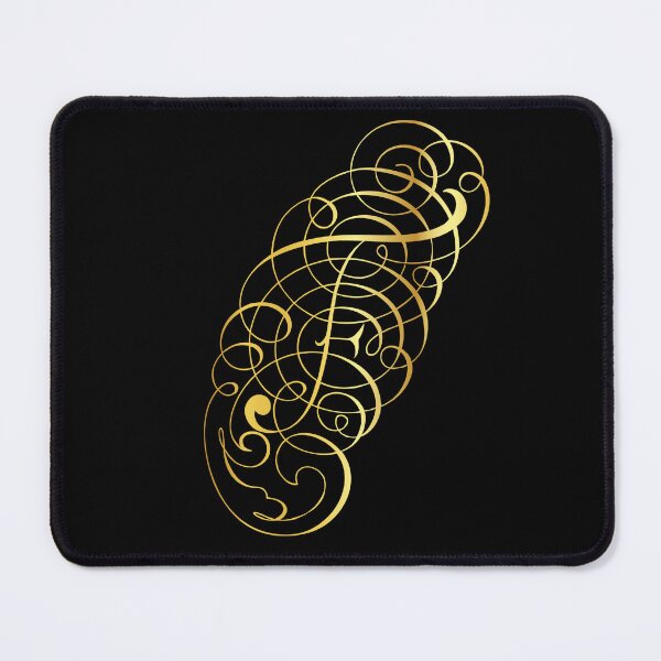 Item preview, Ornamental Letter F, Golden Monogram, Gold Monogram Ornament designed and sold by PROMEN Creativity.