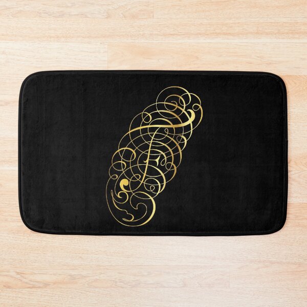 Item preview, Ornamental Letter F, Golden Monogram, Gold Monogram Ornament designed and sold by PROMEN Creativity.
