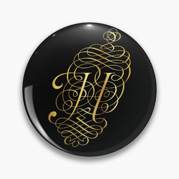 Item preview, Ornamental Letter H, Golden Monogram, Gold Monogram Ornament designed and sold by PROMEN Creativity.