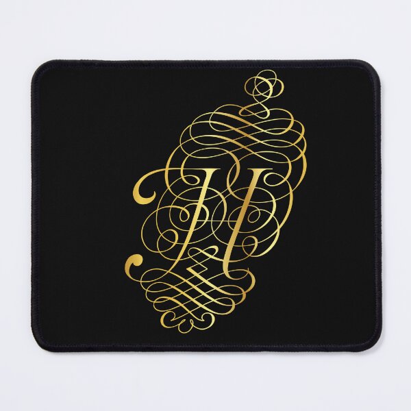 Item preview, Ornamental Letter H, Golden Monogram, Gold Monogram Ornament designed and sold by PROMEN Creativity.