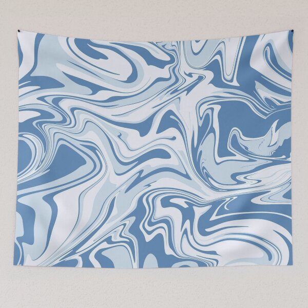 Item preview, Blue Waves In The Sea Paint Spill designed and sold by SwirlSeas.
