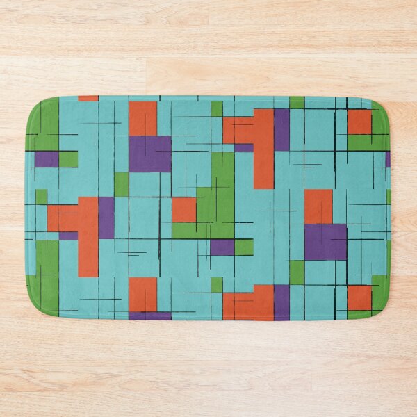 Item preview, Abstract cubes sad blue, green, orange and purple  designed and sold by fanuchi.
