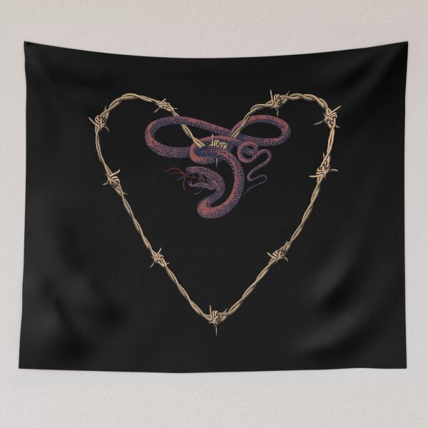 Item preview, Barbed Wire Heart with Snake designed and sold by MyxTees.