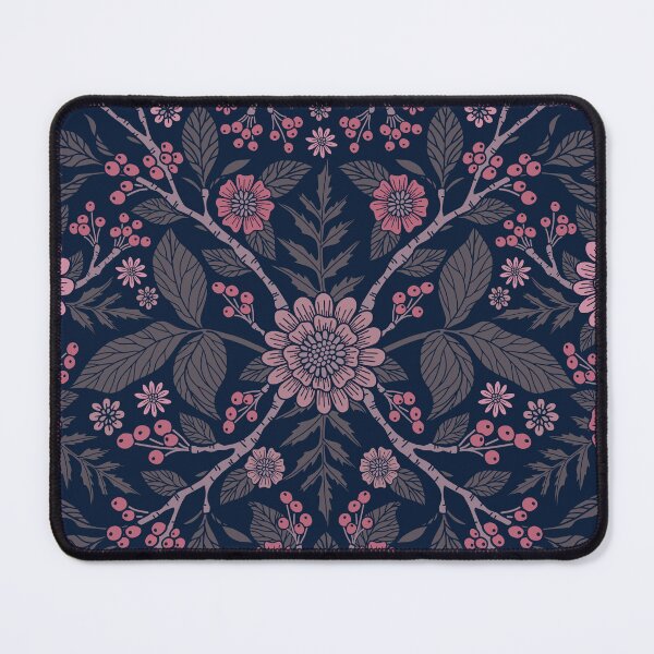Item preview, Boho Floral in Navy Blue & Rose Pink designed and sold by somecallmebeth.