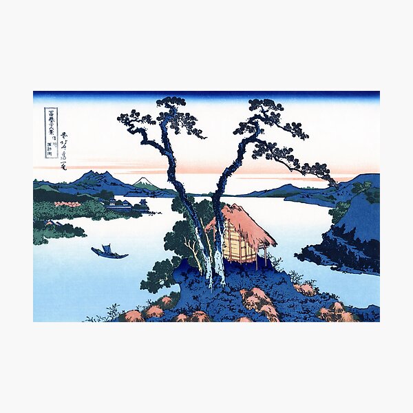 Item preview, Japanese Art - A View of Mount Fuji across Lake Suwa by Hokusai designed and sold by Ukiyo-Studio.