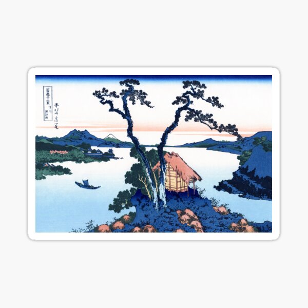 Item preview, Japanese Art - A View of Mount Fuji across Lake Suwa by Hokusai designed and sold by Ukiyo-Studio.