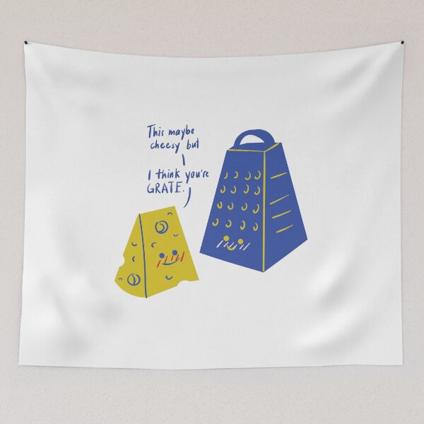 Item preview, "This may be cheesy but I think you're grate" cute pun - Valentine's Day Puns and Gifts designed and sold by designsbyreaia.