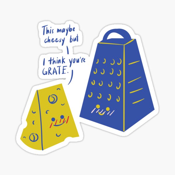 Item preview, "This may be cheesy but I think you're grate" cute pun - Valentine's Day Puns and Gifts designed and sold by designsbyreaia.