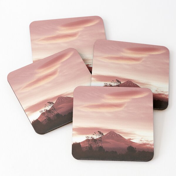 Item preview, sunset behind Mt Taranaki AKA Mt Egmont designed and sold by caddiem.