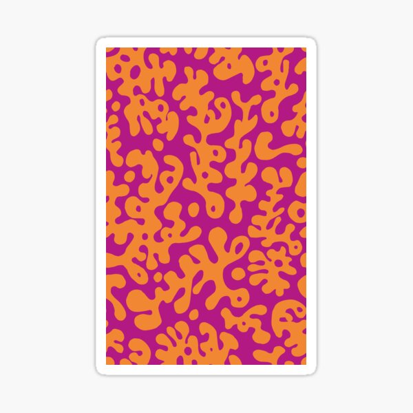 Organic Fuchsia Orange Sticker