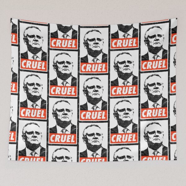 Item preview, Scott Morrison Cruel (White Worn Look) designed and sold by politicalamity.