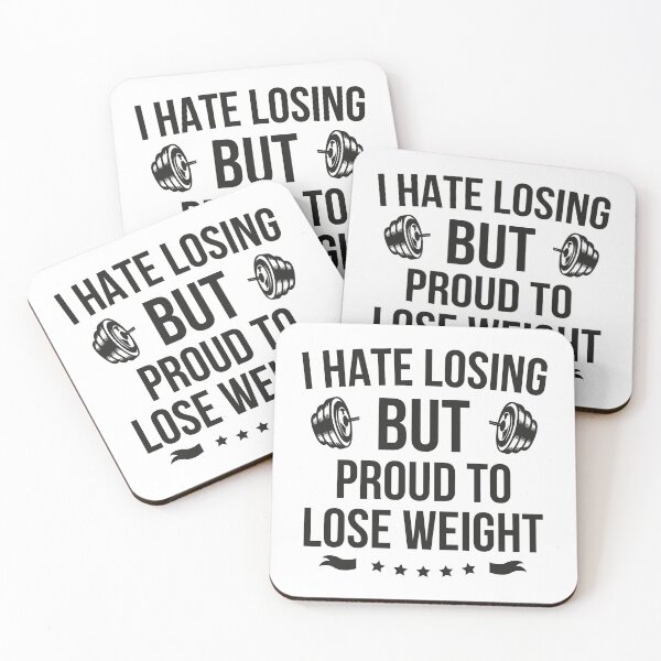 Item preview, I HATE LOSING BUT PROUD TO LOSE WEIGHT, Weight Loss quote Fitness Motivation designed and sold by Drago Art.