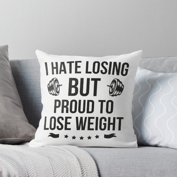 Item preview, I HATE LOSING BUT PROUD TO LOSE WEIGHT, Weight Loss quote Fitness Motivation designed and sold by Drago Art.