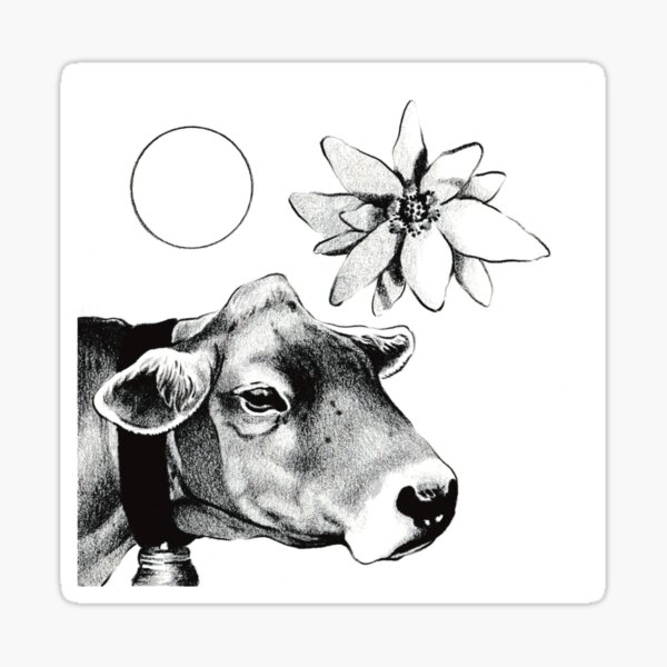 Item preview, Cow & Edelweiss designed and sold by permabunnyink.
