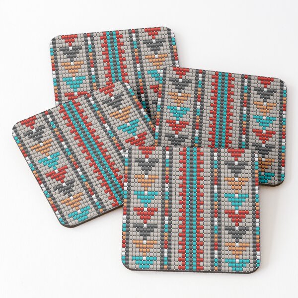 Item preview, Cuentas coloridas en 3D con motivo de triángulos aztecas. designed and sold by Dana Du.