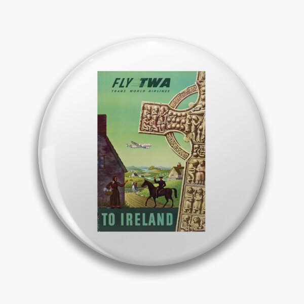 Item preview, Fly TWA Ireland Vintage Travel Ad designed and sold by vintagerepros.