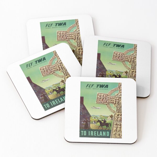 Item preview, Fly TWA Ireland Vintage Travel Ad designed and sold by vintagerepros.