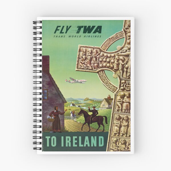 Item preview, Fly TWA Ireland Vintage Travel Ad designed and sold by vintagerepros.