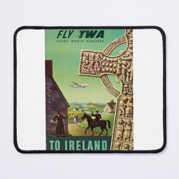 Item preview, Fly TWA Ireland Vintage Travel Ad designed and sold by vintagerepros.