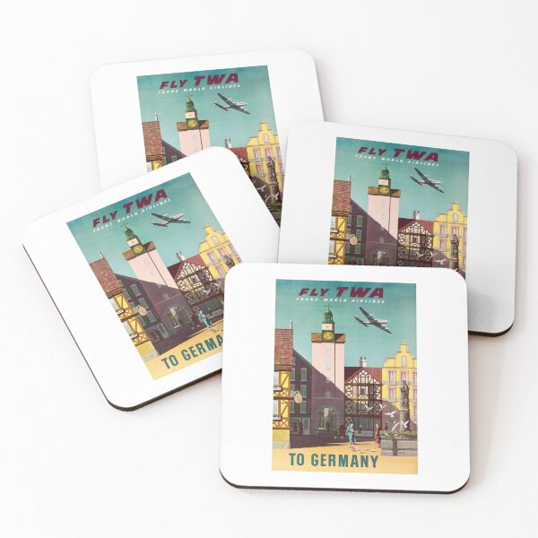 Artikelvorschau, Fly TWA Deutschland Vintage Reiseanzeige entworfen und verkauft von vintagerepros.