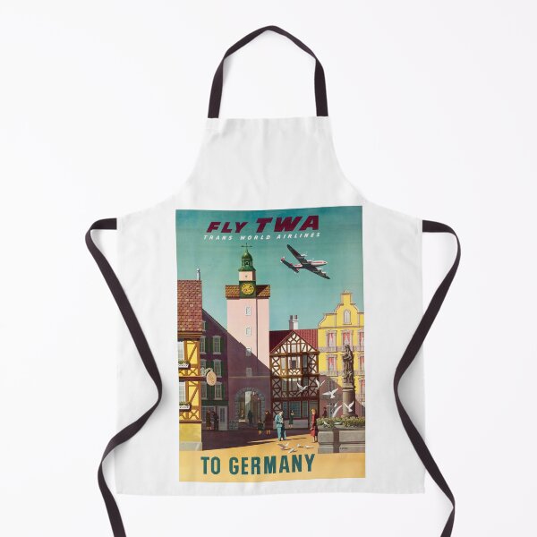 Item preview, Fly TWA Germany Vintage Travel Ad designed and sold by vintagerepros.