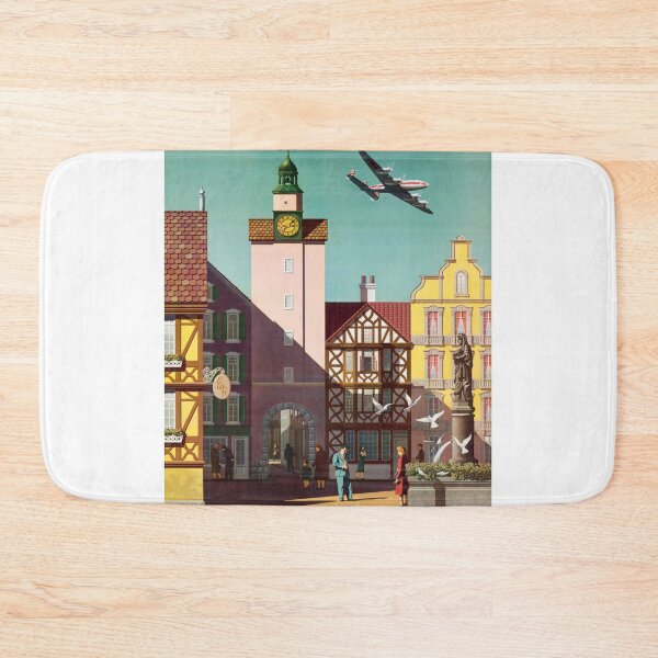 Item preview, Fly TWA Germany Vintage Travel Ad designed and sold by vintagerepros.
