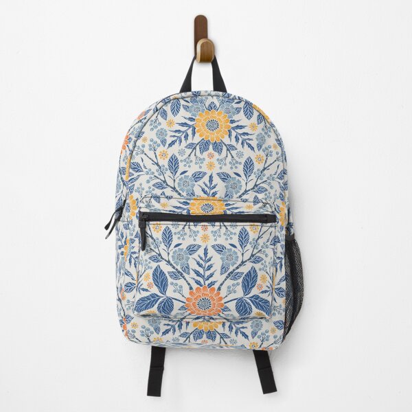 Item preview, Blue, Yellow & Orange Floral designed and sold by somecallmebeth.