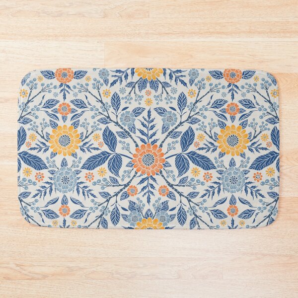 Item preview, Blue, Yellow & Orange Floral designed and sold by somecallmebeth.