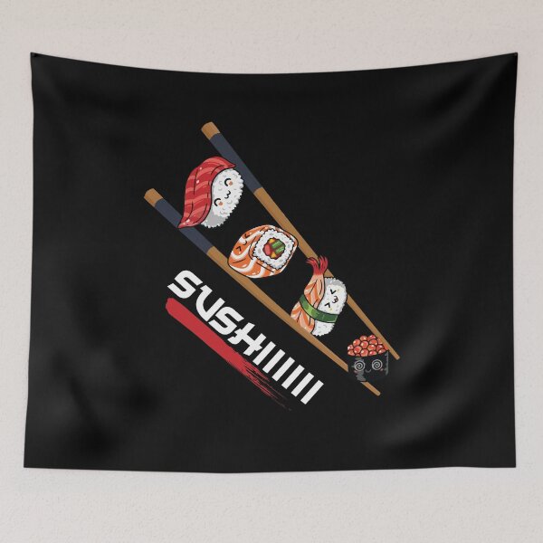 Item preview, Sushi Sliding On Chopsticks Funny Kawaii Anime Japanese Food designed and sold by Dressed For  Duty.