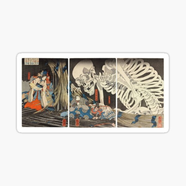 Item preview, The Witch and The Skeleton - Utagawa Kuniyoshi designed and sold by Bastett.