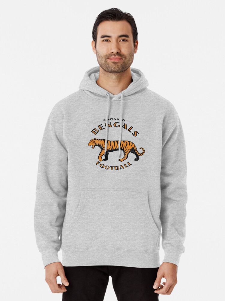 : Vintage Retro Bengals Zip Hoodie : Sports & Outdoors