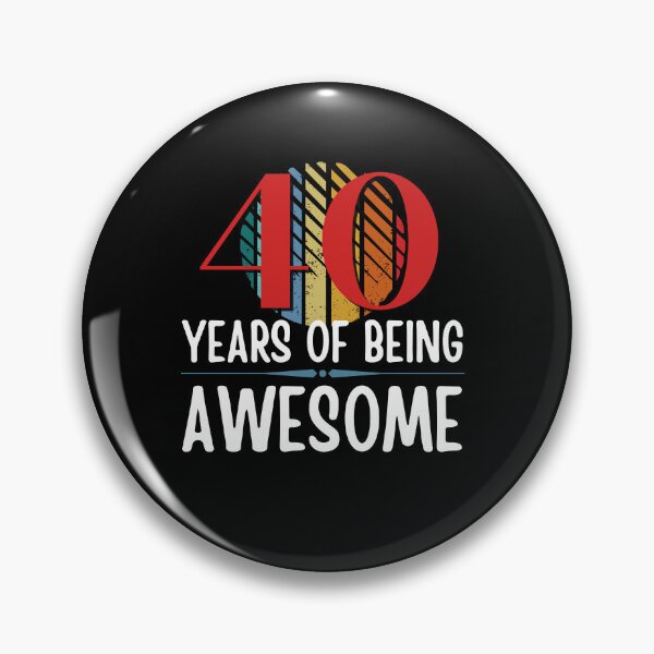 Item preview, 40 Years of Being Awesome, Funny 40th Birthday with Retro Sunset, Milestone Birthday Gift designed and sold by Auntieck.