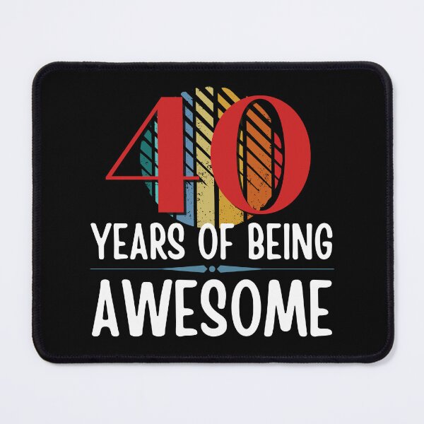 Item preview, 40 Years of Being Awesome, Funny 40th Birthday with Retro Sunset, Milestone Birthday Gift designed and sold by Auntieck.