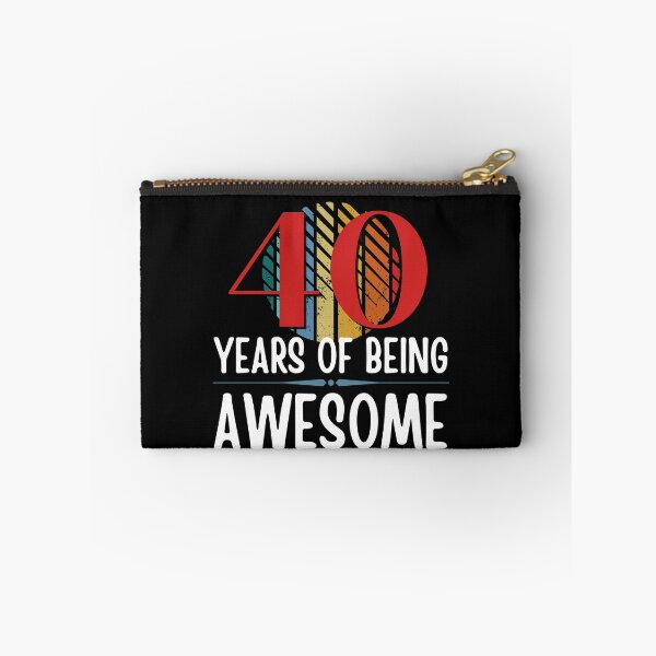 Item preview, 40 Years of Being Awesome, Funny 40th Birthday with Retro Sunset, Milestone Birthday Gift designed and sold by Auntieck.