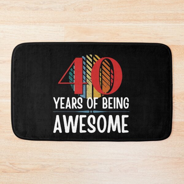 Item preview, 40 Years of Being Awesome, Funny 40th Birthday with Retro Sunset, Milestone Birthday Gift designed and sold by Auntieck.