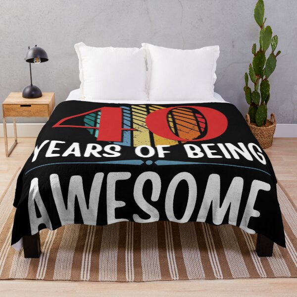 Item preview, 40 Years of Being Awesome, Funny 40th Birthday with Retro Sunset, Milestone Birthday Gift designed and sold by Auntieck.