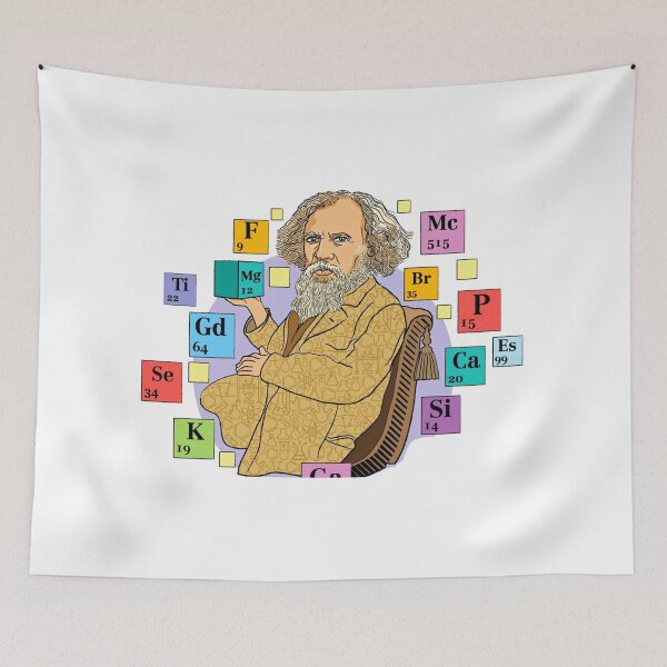 Item preview, Dmitri Mendeleev and Periodic Table of Elements designed and sold by VintagePeople.