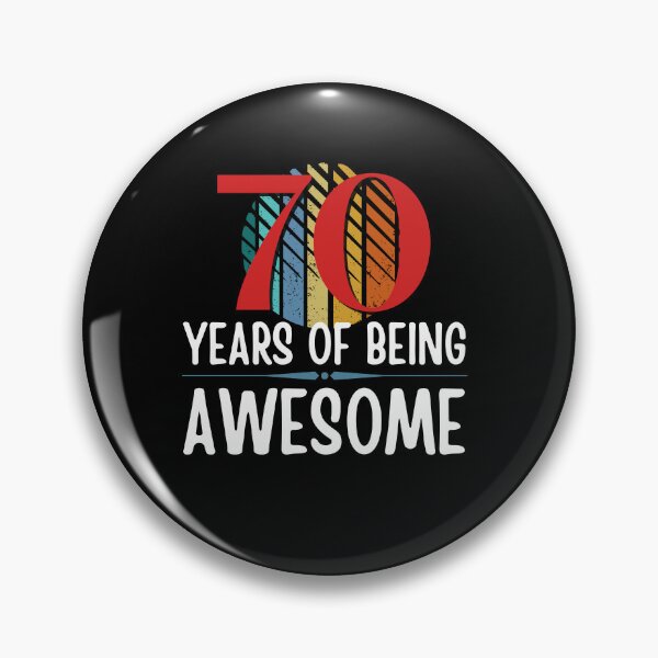 Item preview, 70 Years of Being Awesome, Funny 70th Birthday with Retro Sunset, Milestone Birthday Gift designed and sold by Auntieck.
