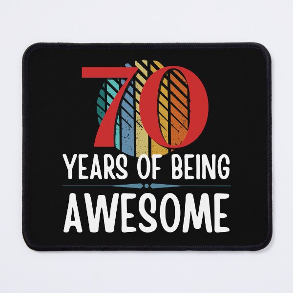Item preview, 70 Years of Being Awesome, Funny 70th Birthday with Retro Sunset, Milestone Birthday Gift designed and sold by Auntieck.