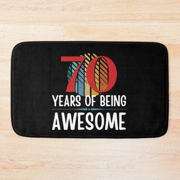 Item preview, 70 Years of Being Awesome, Funny 70th Birthday with Retro Sunset, Milestone Birthday Gift designed and sold by Auntieck.