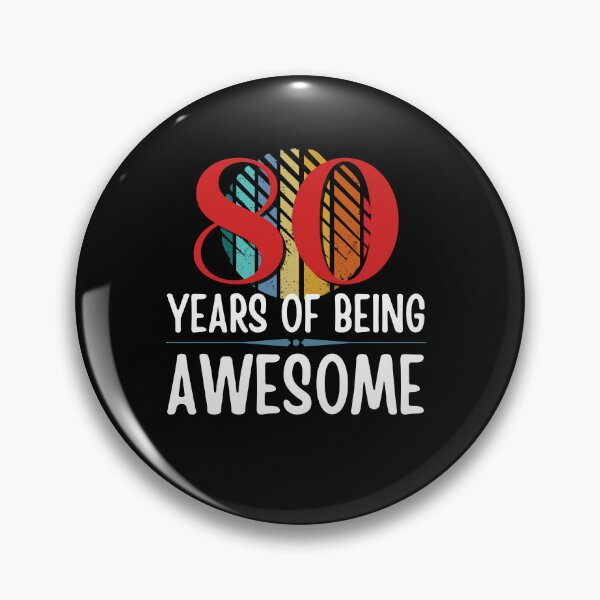 Item preview, 80 Years of Being Awesome, Funny 80th Birthday with Retro Sunset, Milestone Birthday Gift designed and sold by Auntieck.