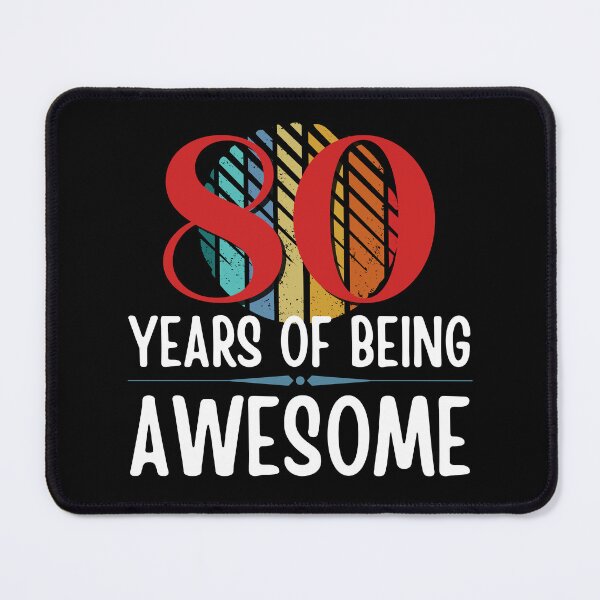 Item preview, 80 Years of Being Awesome, Funny 80th Birthday with Retro Sunset, Milestone Birthday Gift designed and sold by Auntieck.
