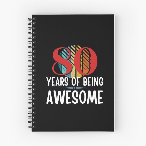 Item preview, 80 Years of Being Awesome, Funny 80th Birthday with Retro Sunset, Milestone Birthday Gift designed and sold by Auntieck.